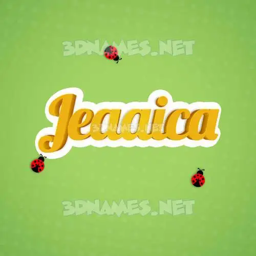 jeaaica in Ladybugs style - 3D name wallpaper