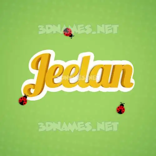 jeelan in Ladybugs style - 3D name wallpaper