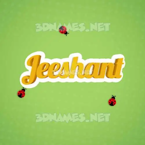 jeeshant in Ladybugs style - 3D name wallpaper