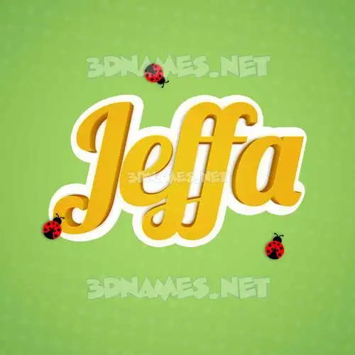 jeffa in Ladybugs style - 3D name wallpaper jeffa in Ladybugs style - 3D name wallpaper