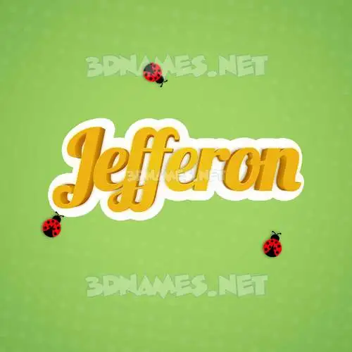 jefferon in Ladybugs style - 3D name wallpaper