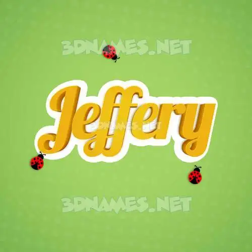 jeffery in Ladybugs style - 3D name wallpaper