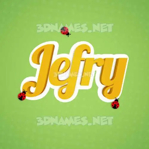 jefry in Ladybugs style - 3D name wallpaper jefry in Ladybugs style - 3D name wallpaper