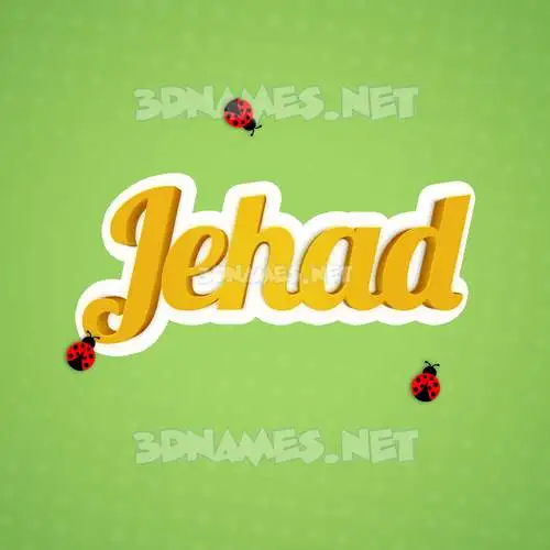 jehad in Ladybugs style - 3D name wallpaper