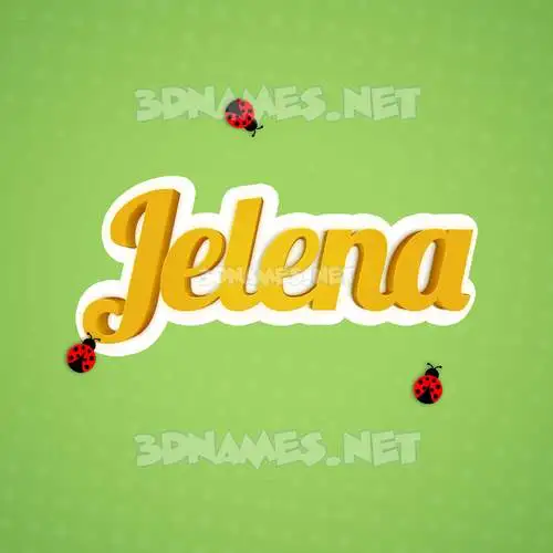 jelena in Ladybugs style - 3D name wallpaper