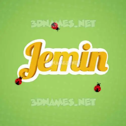 jemin in Ladybugs style - 3D name wallpaper jemin in Ladybugs style - 3D name wallpaper