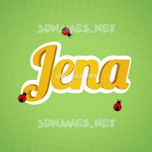 jena in Ladybugs style - 3D name wallpaper