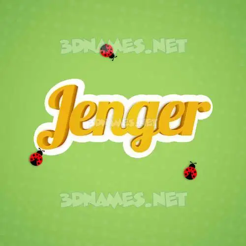 jenger in Ladybugs style - 3D name wallpaper