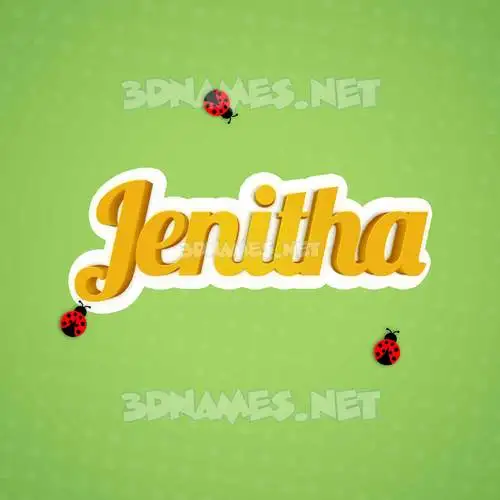 jenitha in Ladybugs style - 3D name wallpaper jenitha in Ladybugs style - 3D name wallpaper