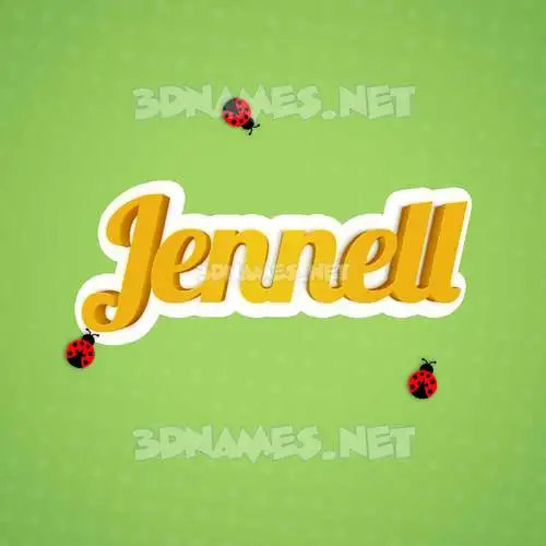jennell in Ladybugs style - 3D name wallpaper