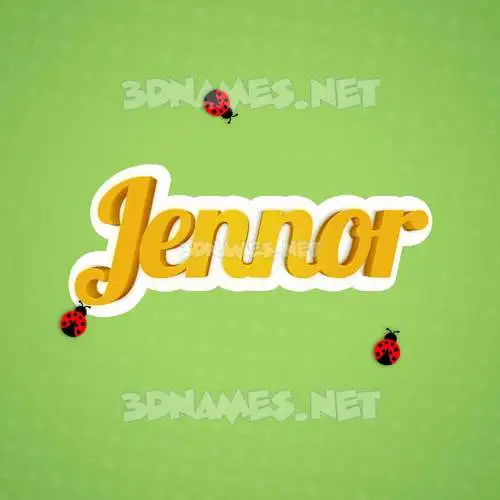jennor in Ladybugs style - 3D name wallpaper