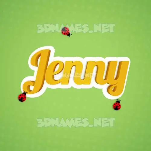 jenny in Ladybugs style - 3D name wallpaper jenny in Ladybugs style - 3D name wallpaper