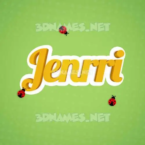 jenrri in Ladybugs style - 3D name wallpaper jenrri in Ladybugs style - 3D name wallpaper