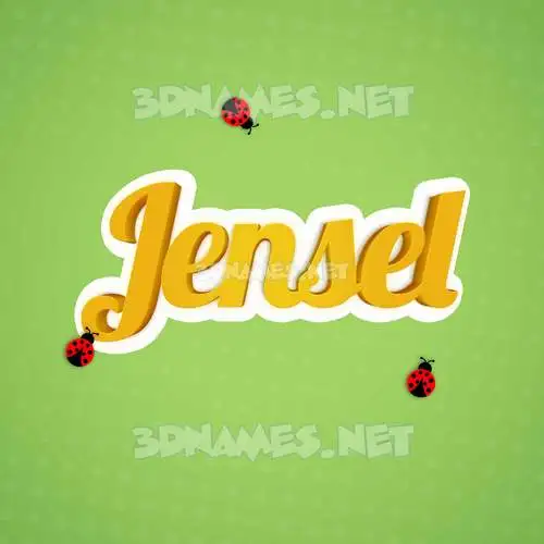 jensel in Ladybugs style - 3D name wallpaper jensel in Ladybugs style - 3D name wallpaper
