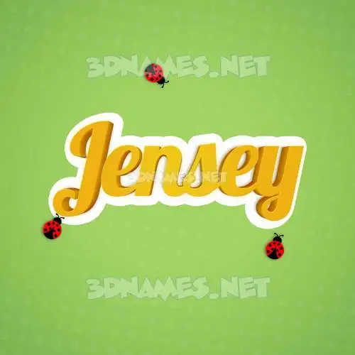 jensey in Ladybugs style - 3D name wallpaper