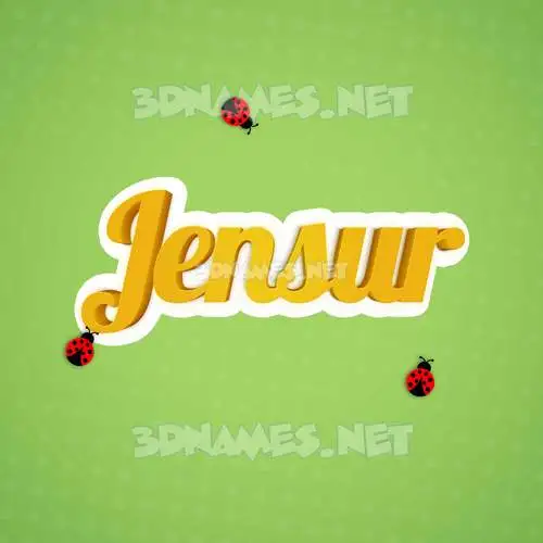 jensur in Ladybugs style - 3D name wallpaper jensur in Ladybugs style - 3D name wallpaper