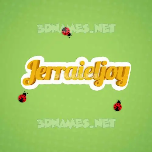jerraieljoy in Ladybugs style - 3D name wallpaper jerraieljoy in Ladybugs style - 3D name wallpaper