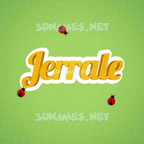jerrale in Ladybugs style - 3D name wallpaper jerrale in Ladybugs style - 3D name wallpaper