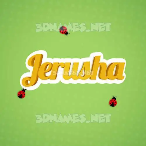 jerusha in Ladybugs style - 3D name wallpaper