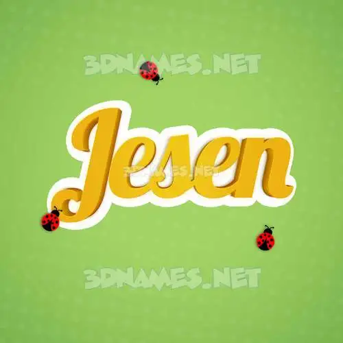 jesen in Ladybugs style - 3D name wallpaper
