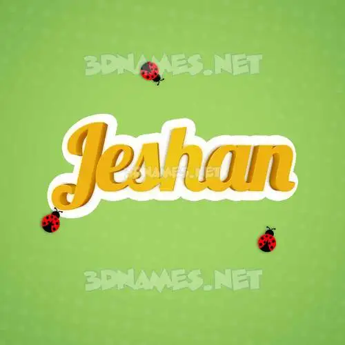 jeshan in Ladybugs style - 3D name wallpaper