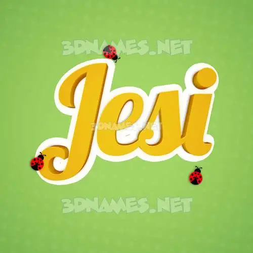 jesi in Ladybugs style - 3D name wallpaper
