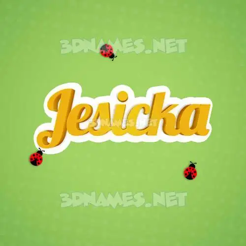 jesicka in Ladybugs style - 3D name wallpaper jesicka in Ladybugs style - 3D name wallpaper