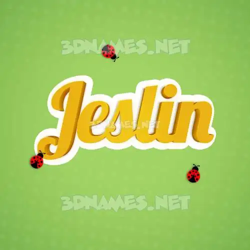 jeslin in Ladybugs style - 3D name wallpaper jeslin in Ladybugs style - 3D name wallpaper