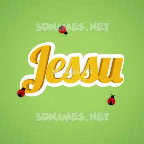 jessu in Ladybugs style - 3D name wallpaper jessu in Ladybugs style - 3D name wallpaper
