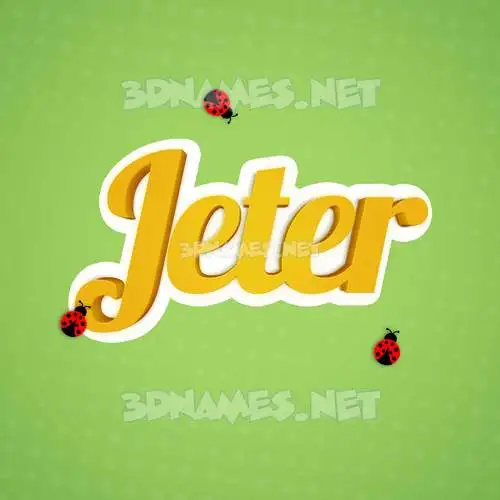 jeter in Ladybugs style - 3D name wallpaper