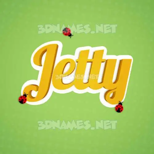 jetty in Ladybugs style - 3D name wallpaper jetty in Ladybugs style - 3D name wallpaper