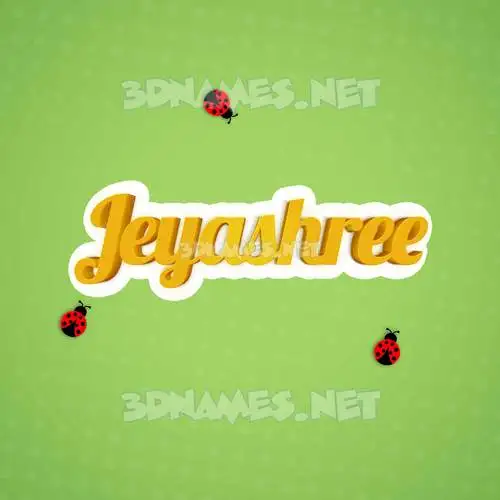 jeyashree in Ladybugs style - 3D name wallpaper