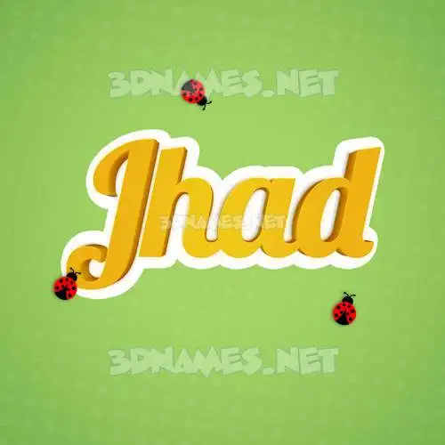 jhad in Ladybugs style - 3D name wallpaper