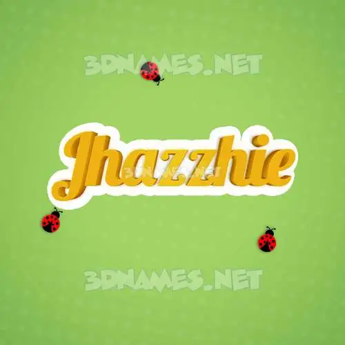jhazzhie in Ladybugs style - 3D name wallpaper