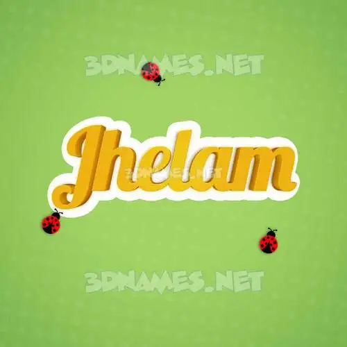 jhelam in Ladybugs style - 3D name wallpaper jhelam in Ladybugs style - 3D name wallpaper