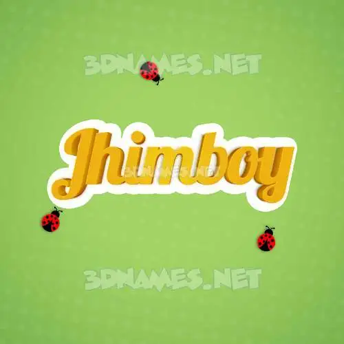 jhimboy in Ladybugs style - 3D name wallpaper