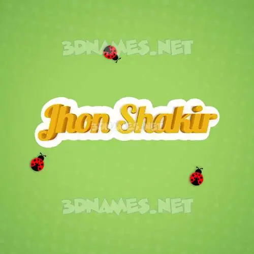 jhon shakir in Ladybugs style - 3D name wallpaper jhon shakir in Ladybugs style - 3D name wallpaper