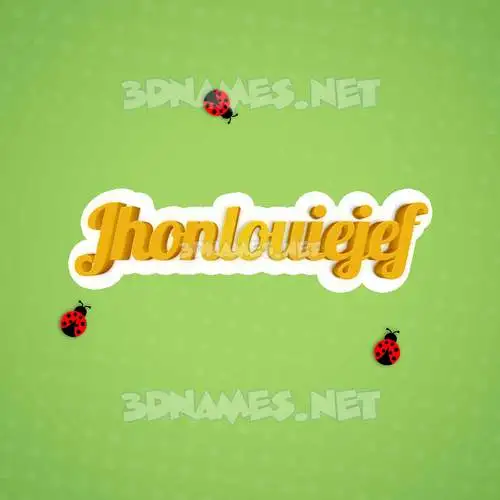 jhonlouiejef in Ladybugs style - 3D name wallpaper jhonlouiejef in Ladybugs style - 3D name wallpaper