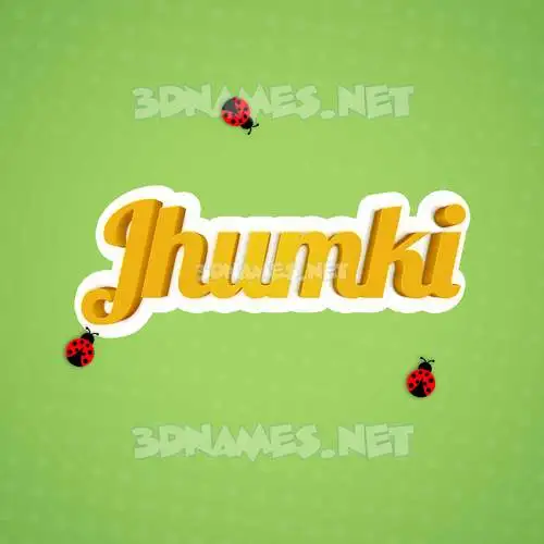 jhumki in Ladybugs style - 3D name wallpaper
