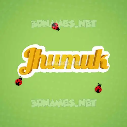 jhumuk in Ladybugs style - 3D name wallpaper