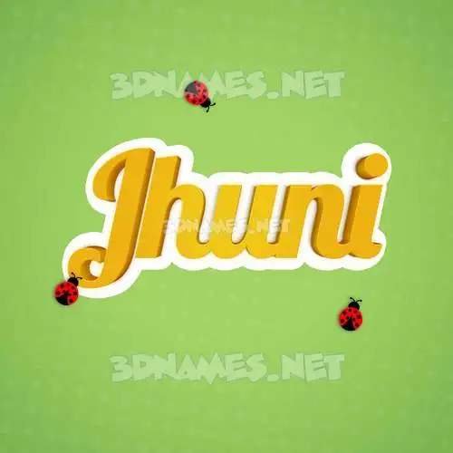 jhuni in Ladybugs style - 3D name wallpaper