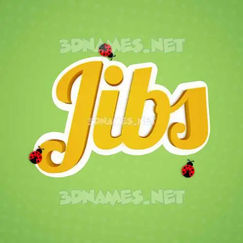 jibs in Ladybugs style - 3D name wallpaper jibs in Ladybugs style - 3D name wallpaper