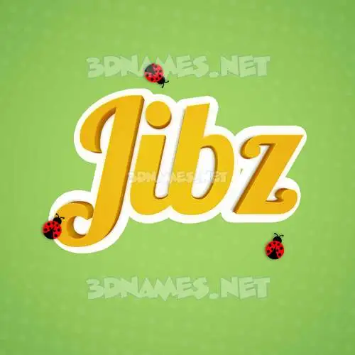 jibz in Ladybugs style - 3D name wallpaper jibz in Ladybugs style - 3D name wallpaper