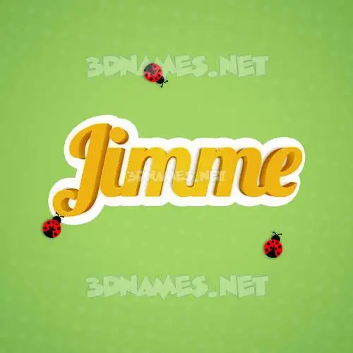 jimme in Ladybugs style - 3D name wallpaper