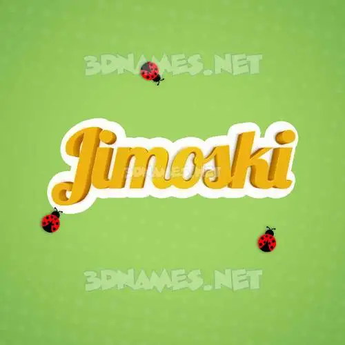 jimoski in Ladybugs style - 3D name wallpaper jimoski in Ladybugs style - 3D name wallpaper