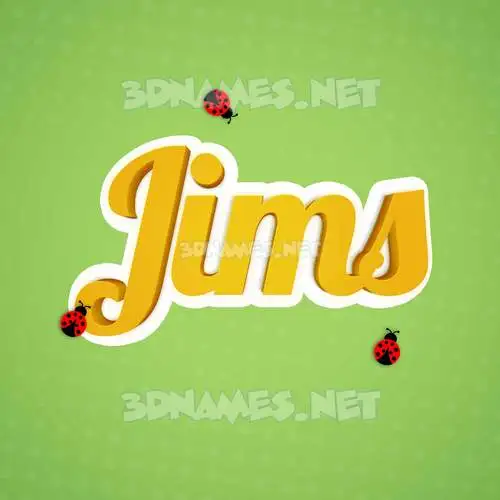 jims in Ladybugs style - 3D name wallpaper