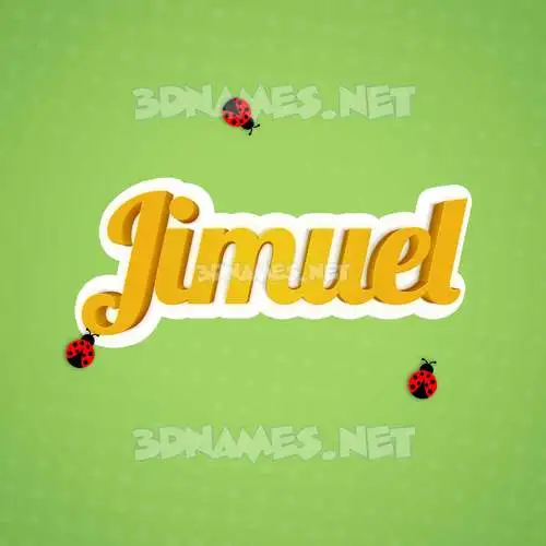 jimuel in Ladybugs style - 3D name wallpaper