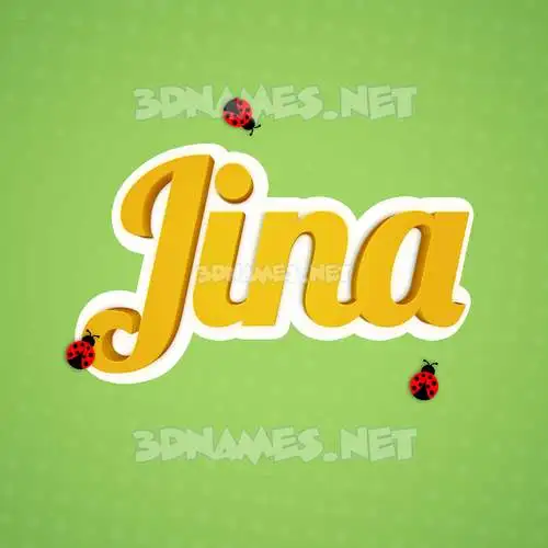 jina in Ladybugs style - 3D name wallpaper jina in Ladybugs style - 3D name wallpaper