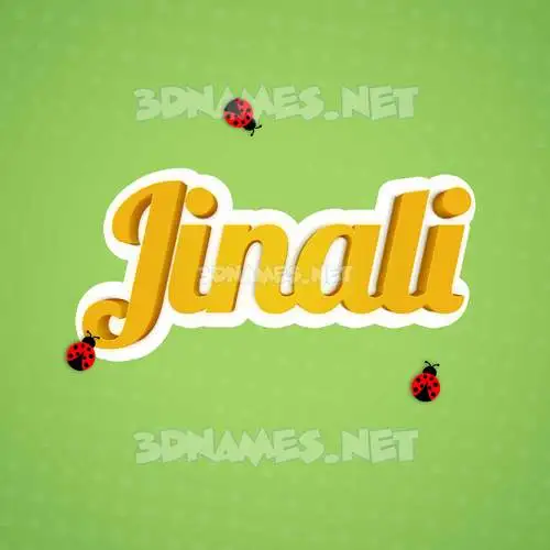 jinali in Ladybugs style - 3D name wallpaper