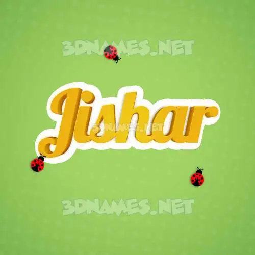 jishar in Ladybugs style - 3D name wallpaper